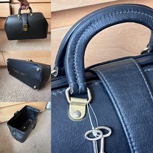 Authentic Leather Doctors bag with latch and keys, by Professional Case Inc.